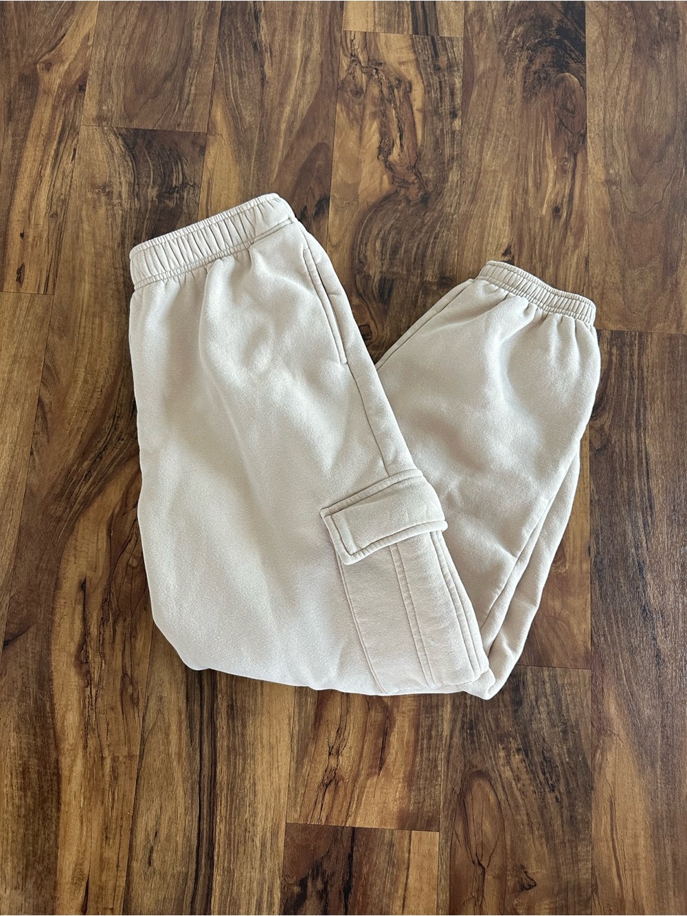 Women’s Beige Cargo Sweatpants